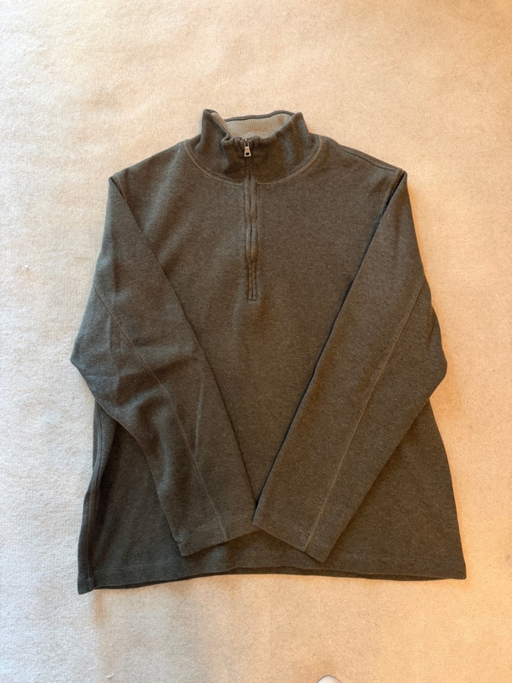 Banana Republic Men's Half-Zip Sweater - Olive Green